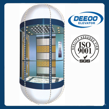 Guangdong Deeoo Elevator Golden Color Sightseeing Lift